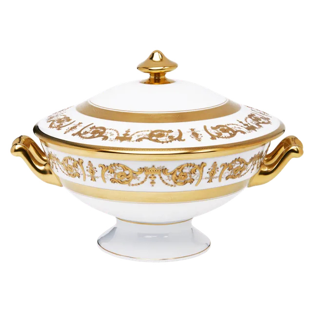 haviland-imp-rator-soupi-re-porcelaine-blanc-or image 1