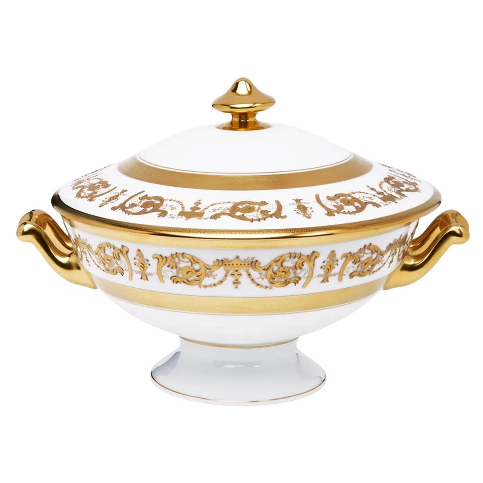haviland-imp-rator-soupi-re-porcelaine-blanc-or image 1