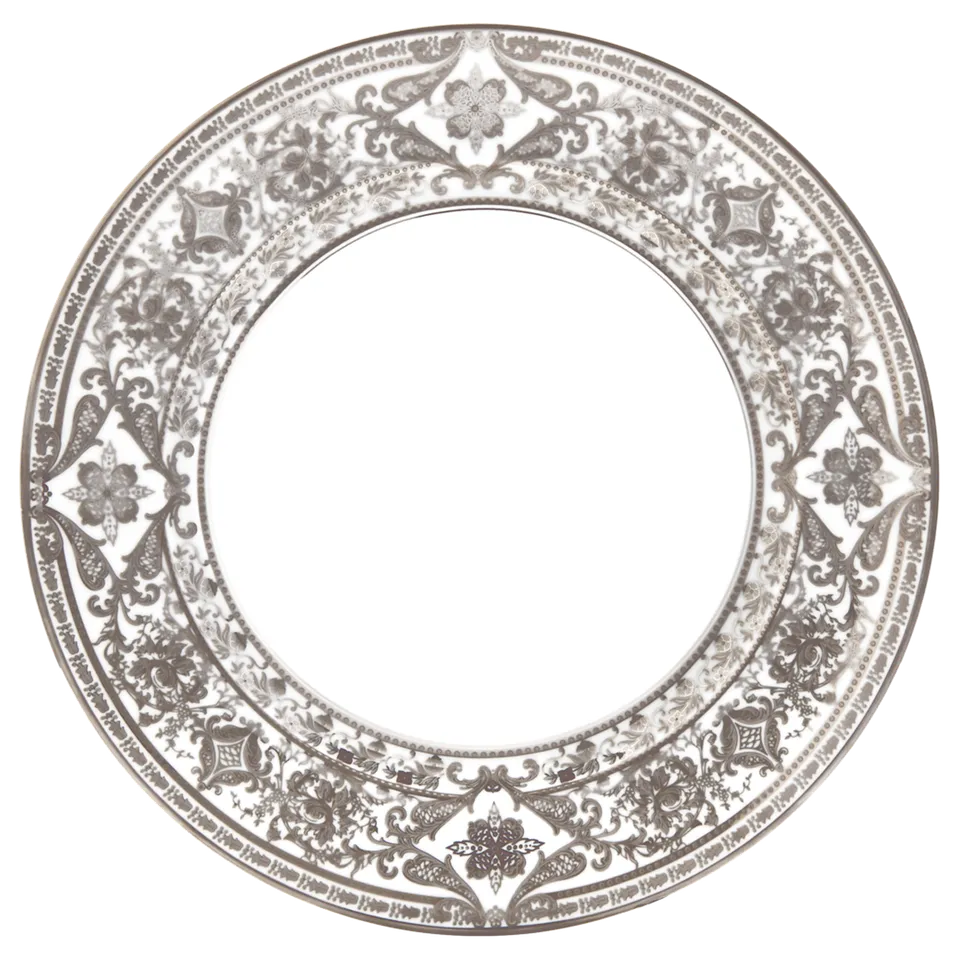 haviland-matignon-plat-rond-porcelaine-blanc-platine image 1