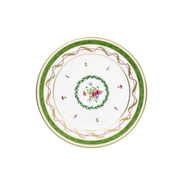 haviland-vieux-paris-vert-assiette-g-teau-porcelaine image 1