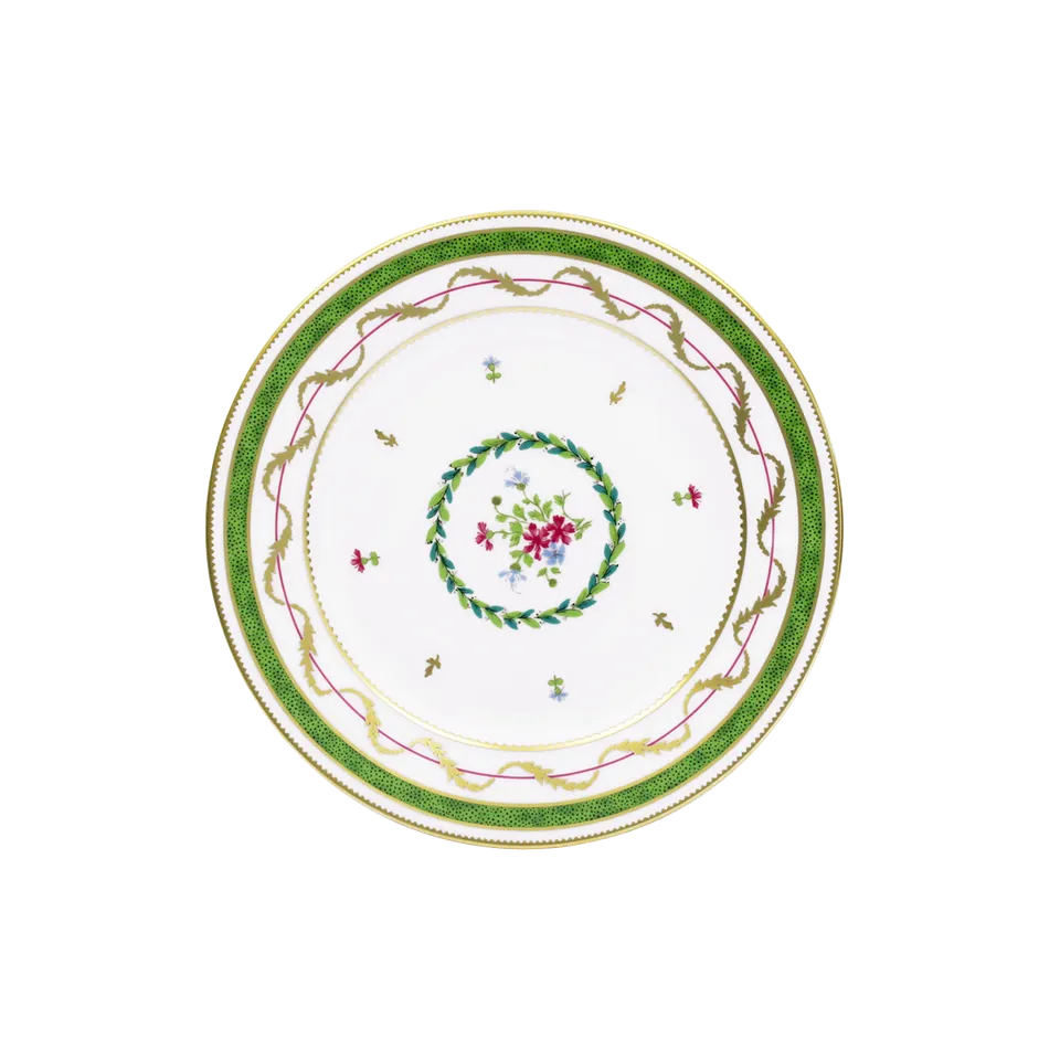 haviland-vieux-paris-vert-assiette-g-teau-porcelaine image 1
