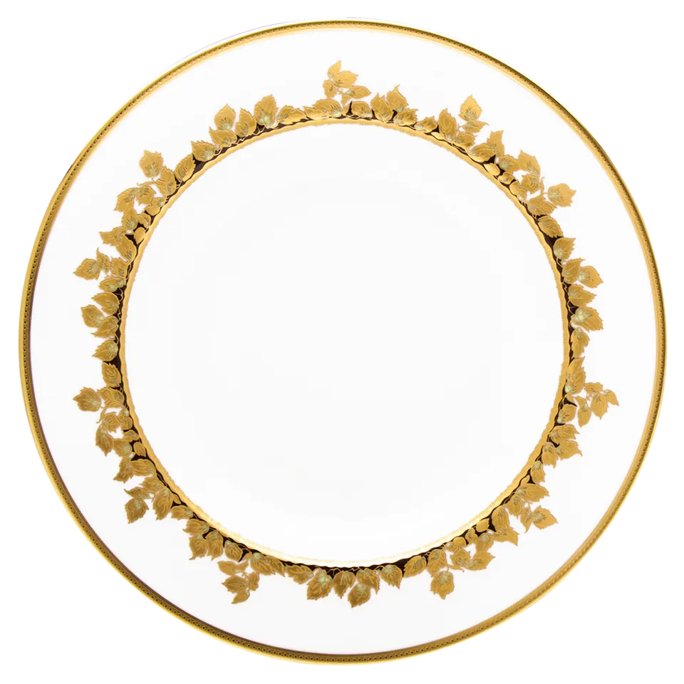haviland-feuille-d-or-plat-tarte-porcelaine-limoges-dor image 1