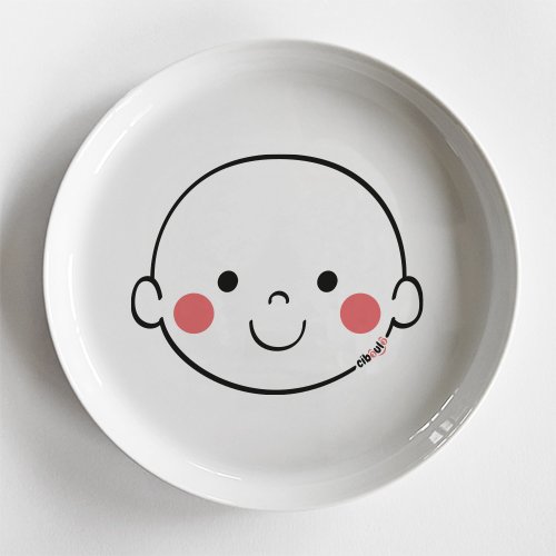 ciboulo-bonhomme-assiette-porcelaine-blanche-enfant image 3