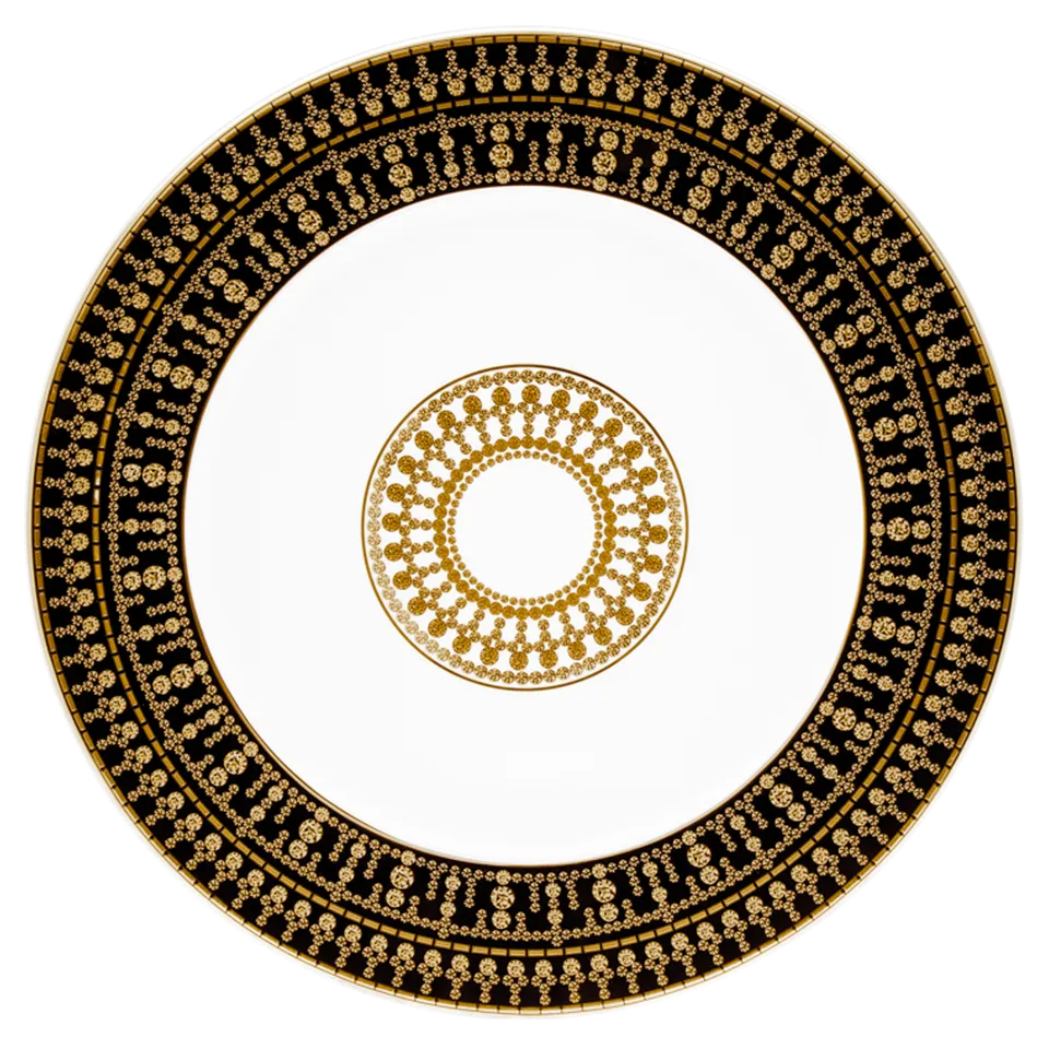 haviland-tiara-assiette-pr-sentation-noir-or-porcelaine image 1