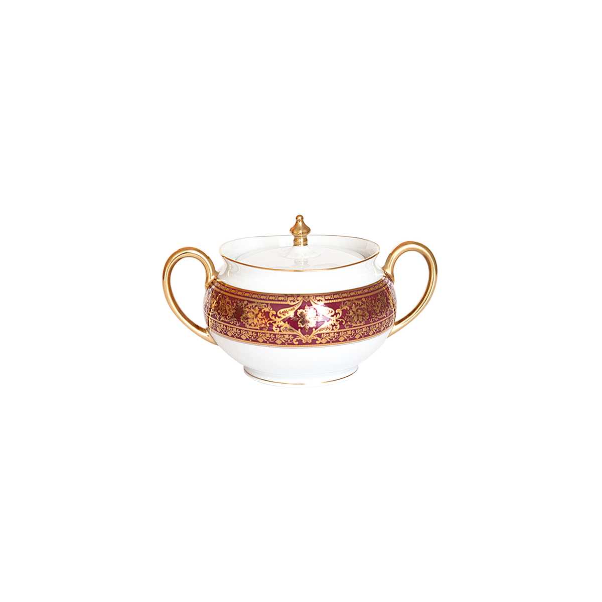 haviland-matignon-sucrier-cerise-or-porcelaine image 1