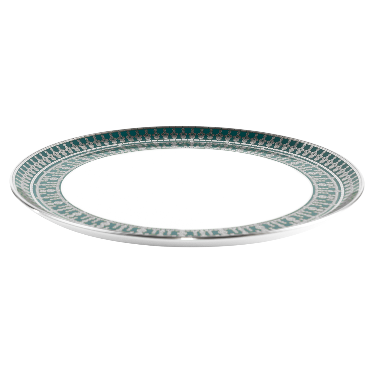 haviland-tiara-plat-tarte-porcelaine-bleu-paon-platine image 2