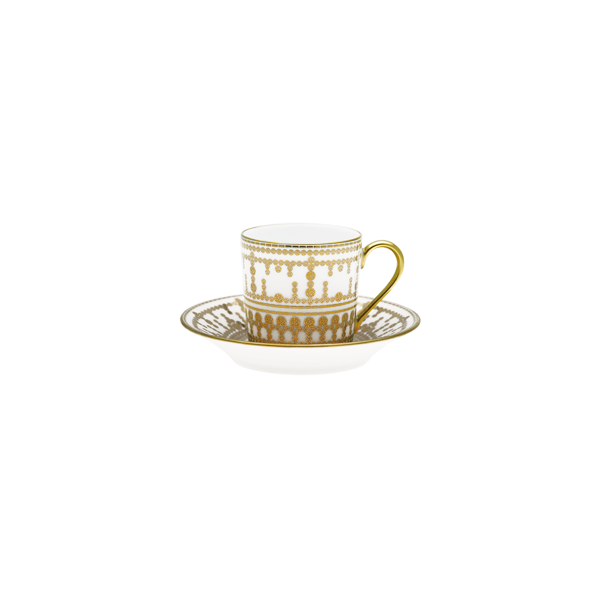 haviland-tiara-tasse-et-soucoupe-caf-blanc-or-porcelaine image 1