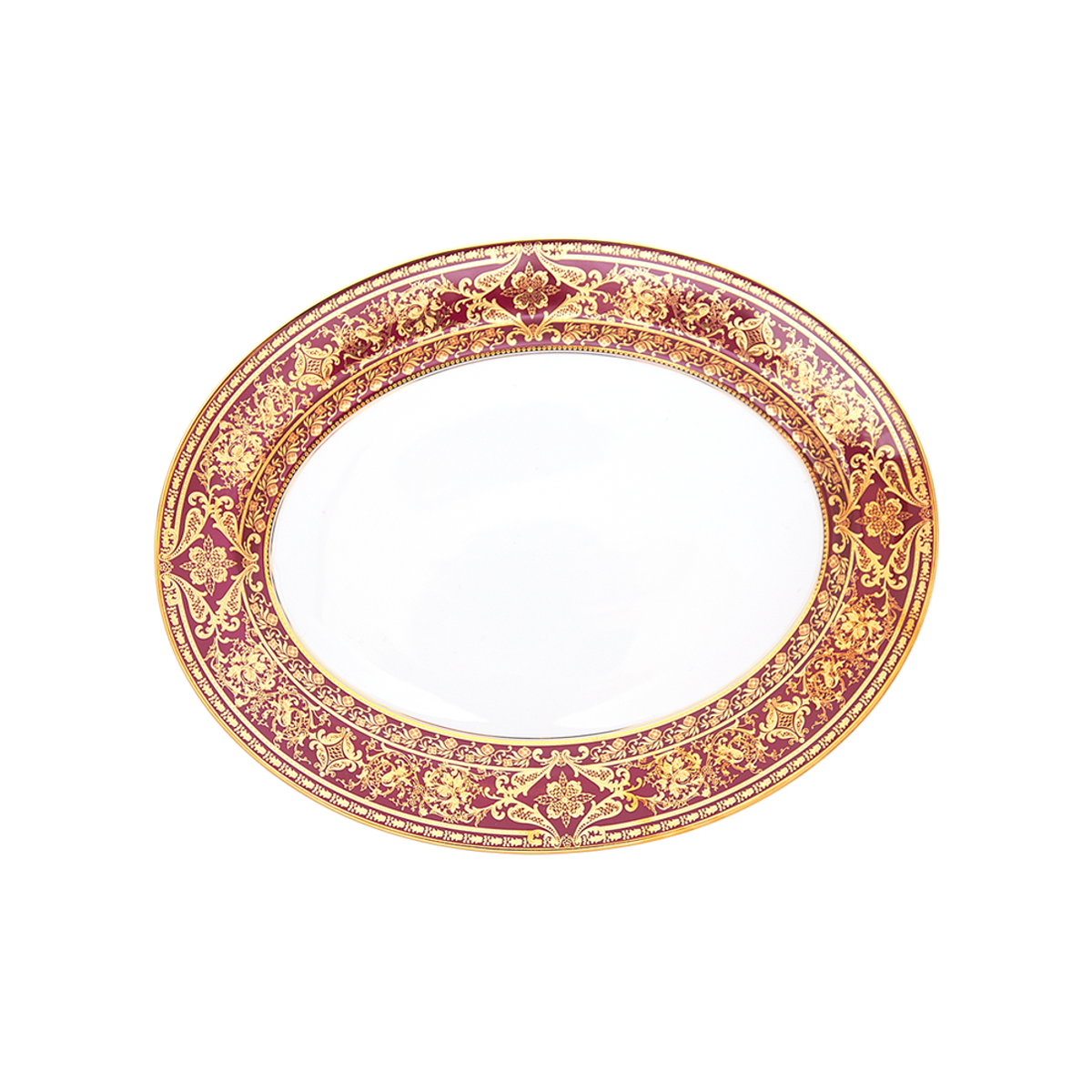 haviland-matignon-plat-ovale-cerise-or-porcelaine-limoges image 1