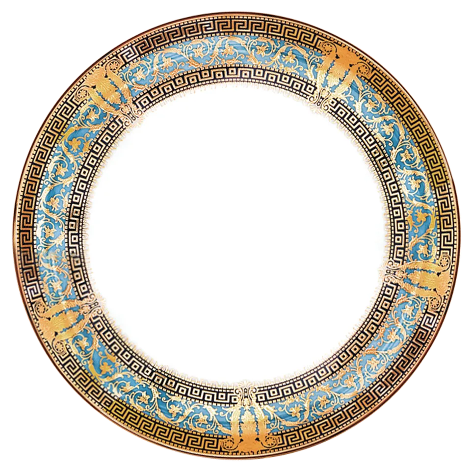 haviland-salon-murat-plat-tarte-porcelaine-bleu-ciel-or image 1