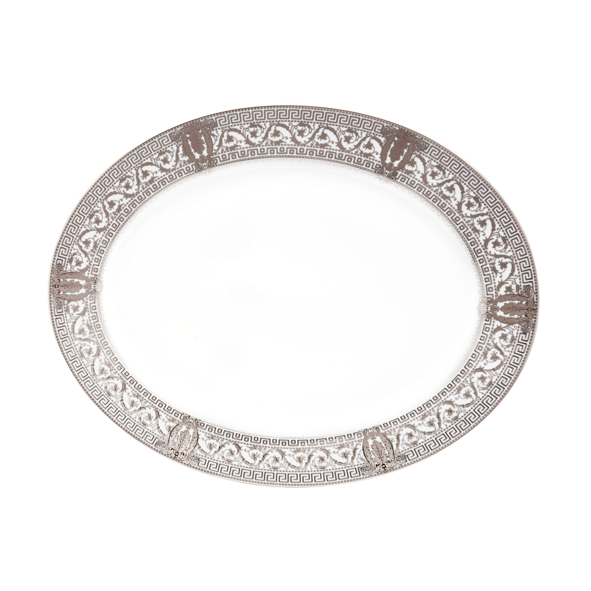 haviland-salon-murat-plat-ovale-blanc-platine-porcelaine image 1