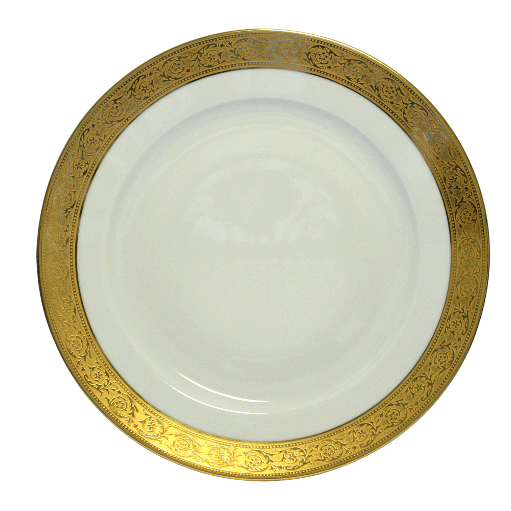 haviland-thistle-assiette-pr-sentation-or-porcelaine-limoges image 1