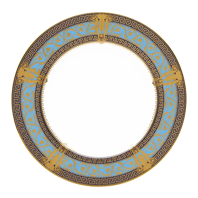 haviland-salon-murat-assiette-d-ner-bleu-ciel-et-or image 1