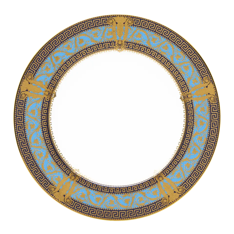 haviland-salon-murat-assiette-d-ner-bleu-ciel-et-or image 1