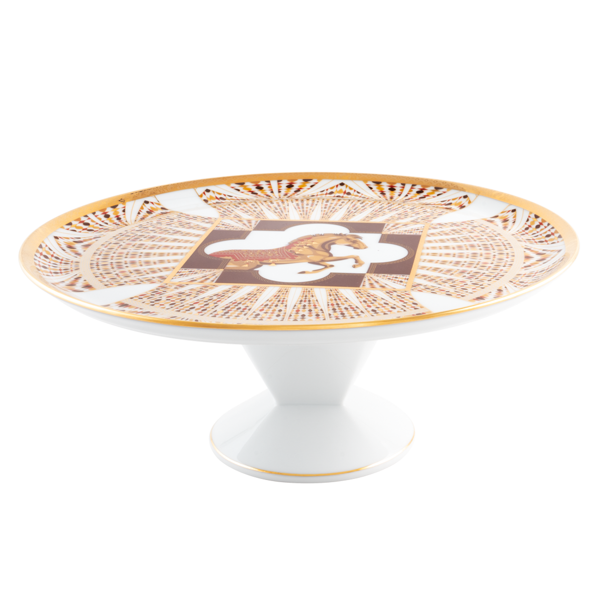 haviland-cavalier-royal-plat-tarte-sur-pied-porcelaine image 1