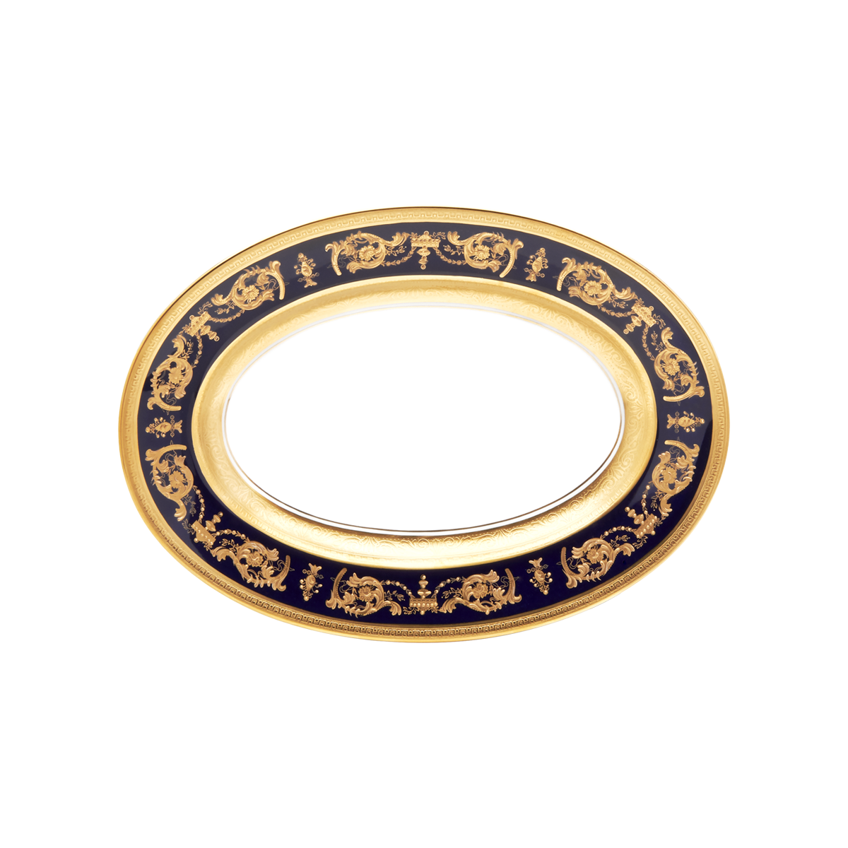 haviland-imp-rator-ravier-bleu-de-four-or-porcelaine image 1