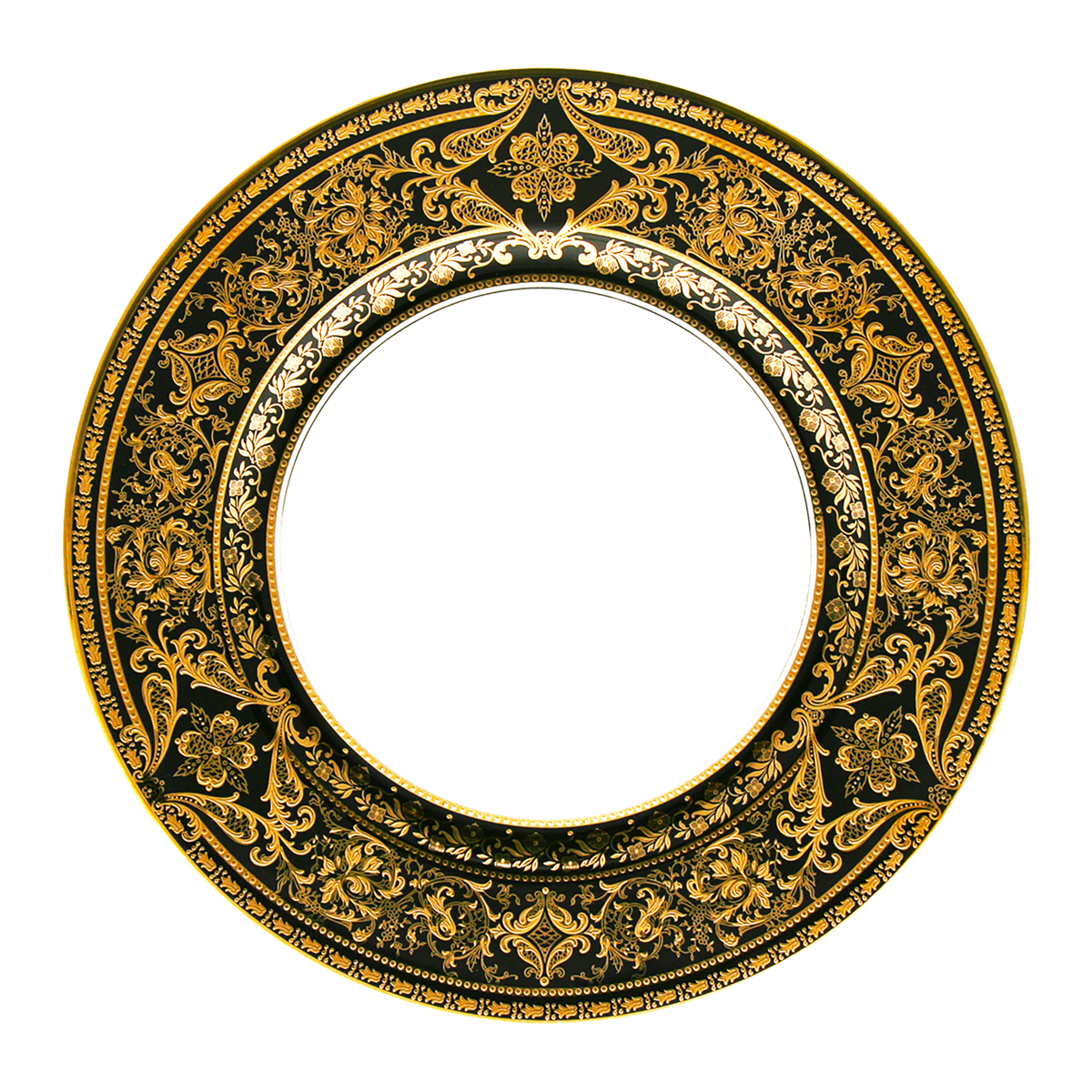 haviland-matignon-assiette-d-ner-porcelaine-noir-or image 1