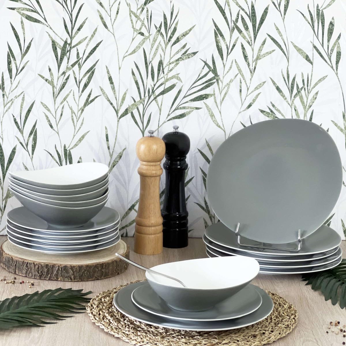 m-dard-de-noblat-sven-assiette-creuse-porcelaine-20-cm-gris-x6 image 2