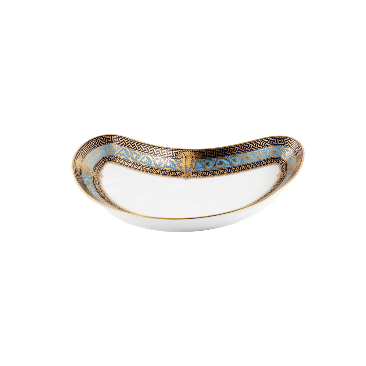haviland-salon-murat-assiette-salade-demi-lune-bleu-ciel-or image 2