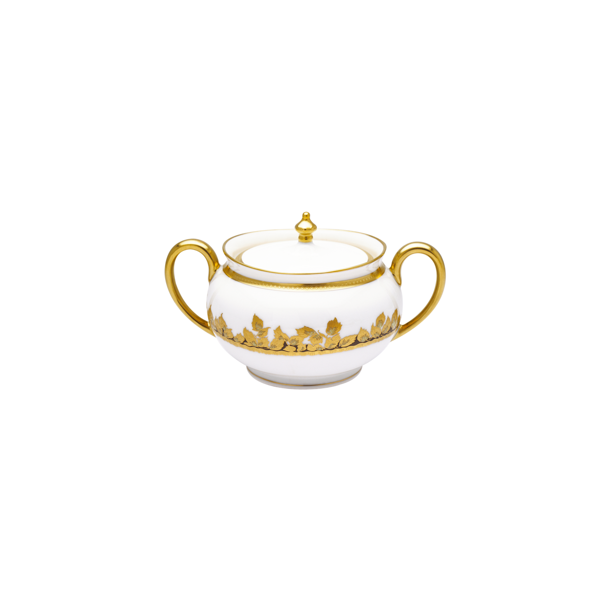 haviland-feuille-d-or-sucrier-porcelaine-dor-limoges image 1