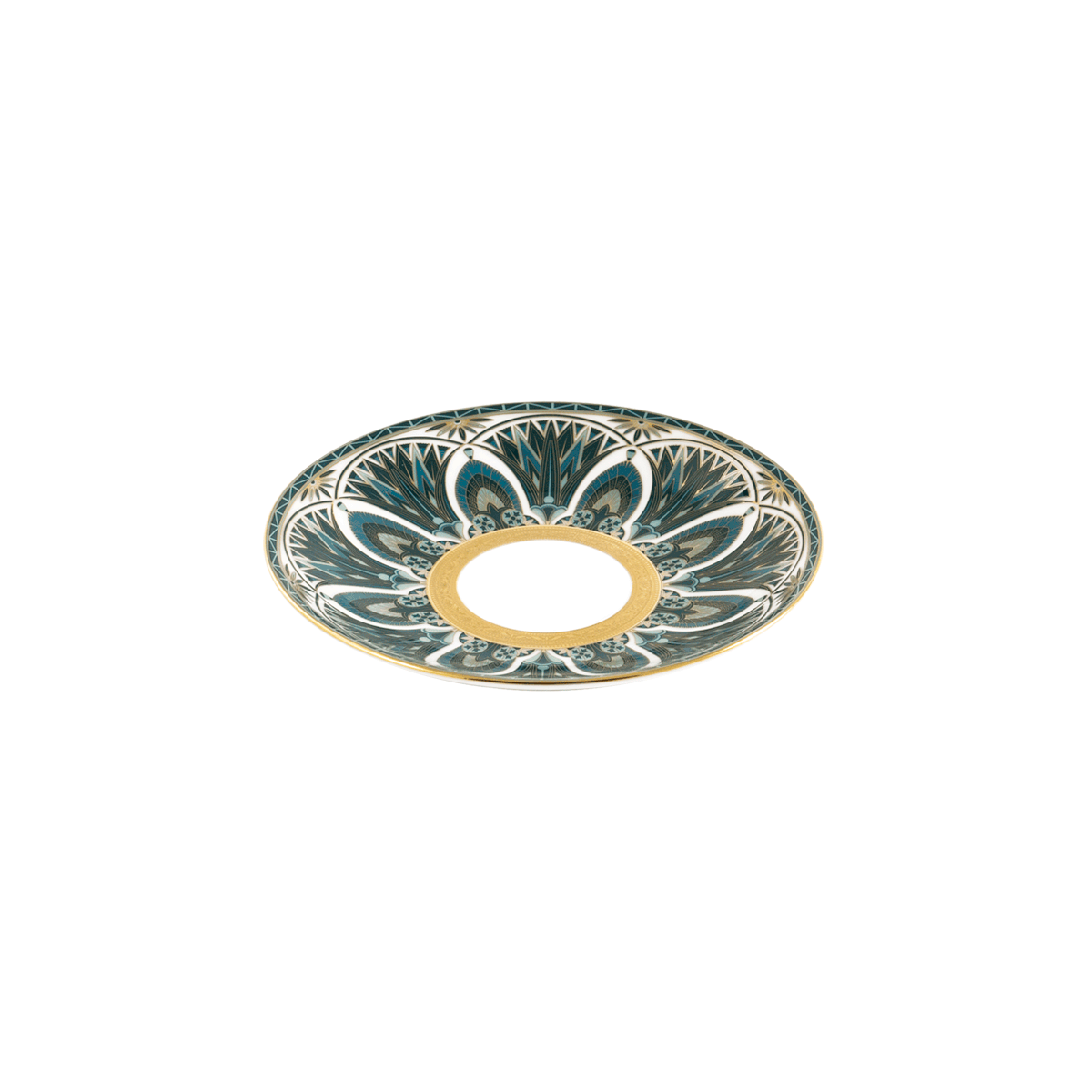 haviland-r-ves-du-nil-assiette-pain-vert-or-porcelaine image 2