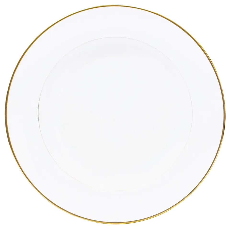 haviland-orsay-plat-rond-creux-porcelaine-bord-or image 1