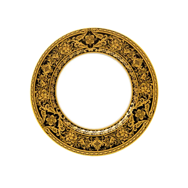 haviland-matignon-assiette-dessert-noir-or-porcelaine image 1