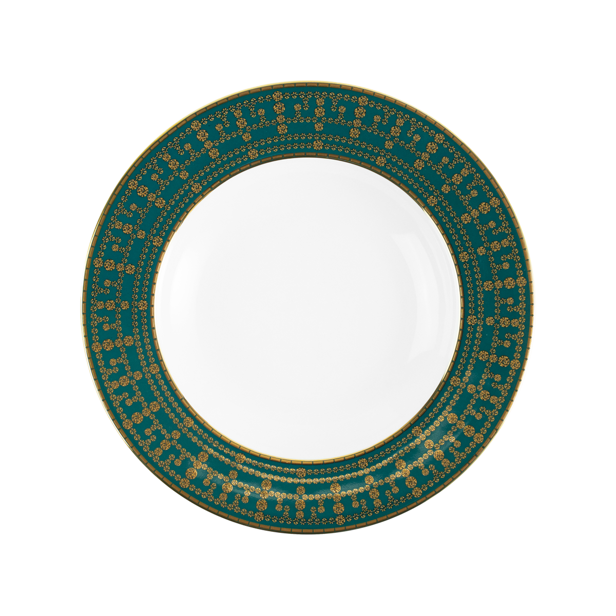 haviland-tiara-assiette-creuse-bleu-paon-or image 1