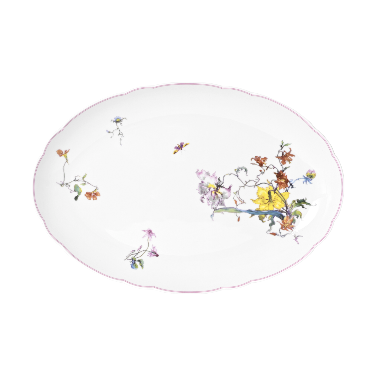 haviland-h-ritage-plat-ovale-fleurs-d-auteuil-porcelaine image 1