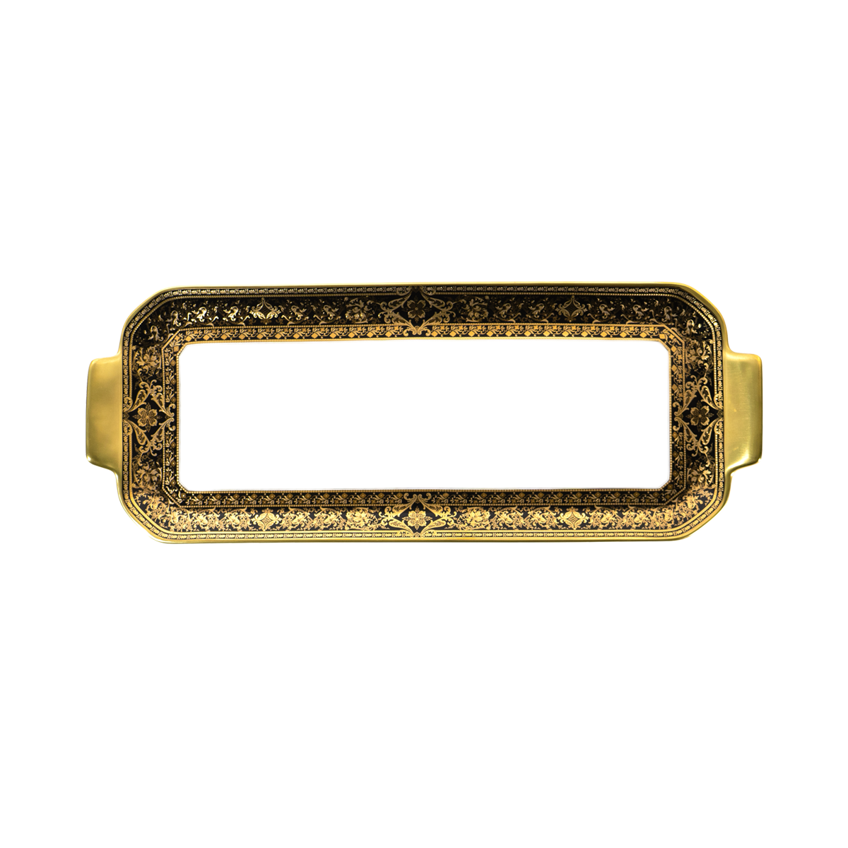 haviland-matignon-plat-cake-noir-or-porcelaine-limoges image 1
