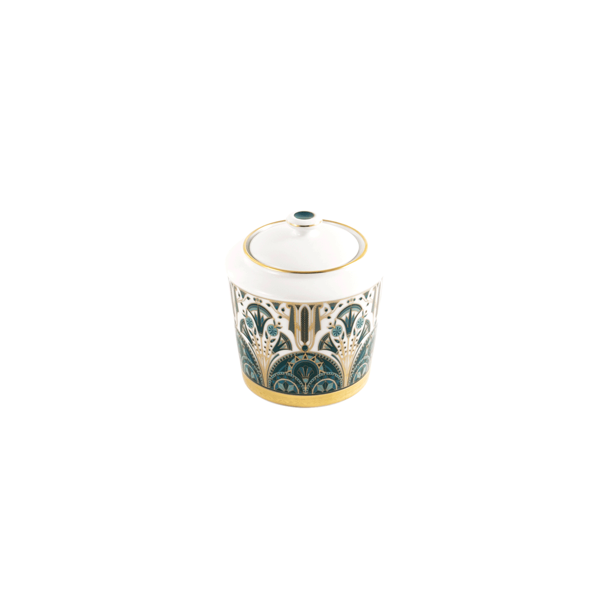 haviland-r-ves-du-nil-sucrier-porcelaine-vert-or image 1
