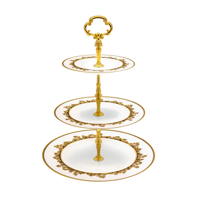 haviland-feuille-d-or-serviteur-3-tages-porcelaine image 1