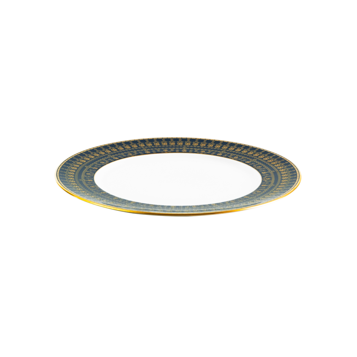haviland-tiara-assiette-dessert-bleu-de-prusse-or-porcelaine image 2