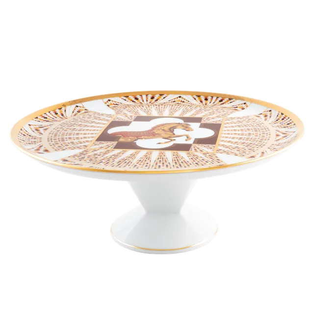 haviland-cavalier-royal-plat-tarte-sur-pied-porcelaine image 1