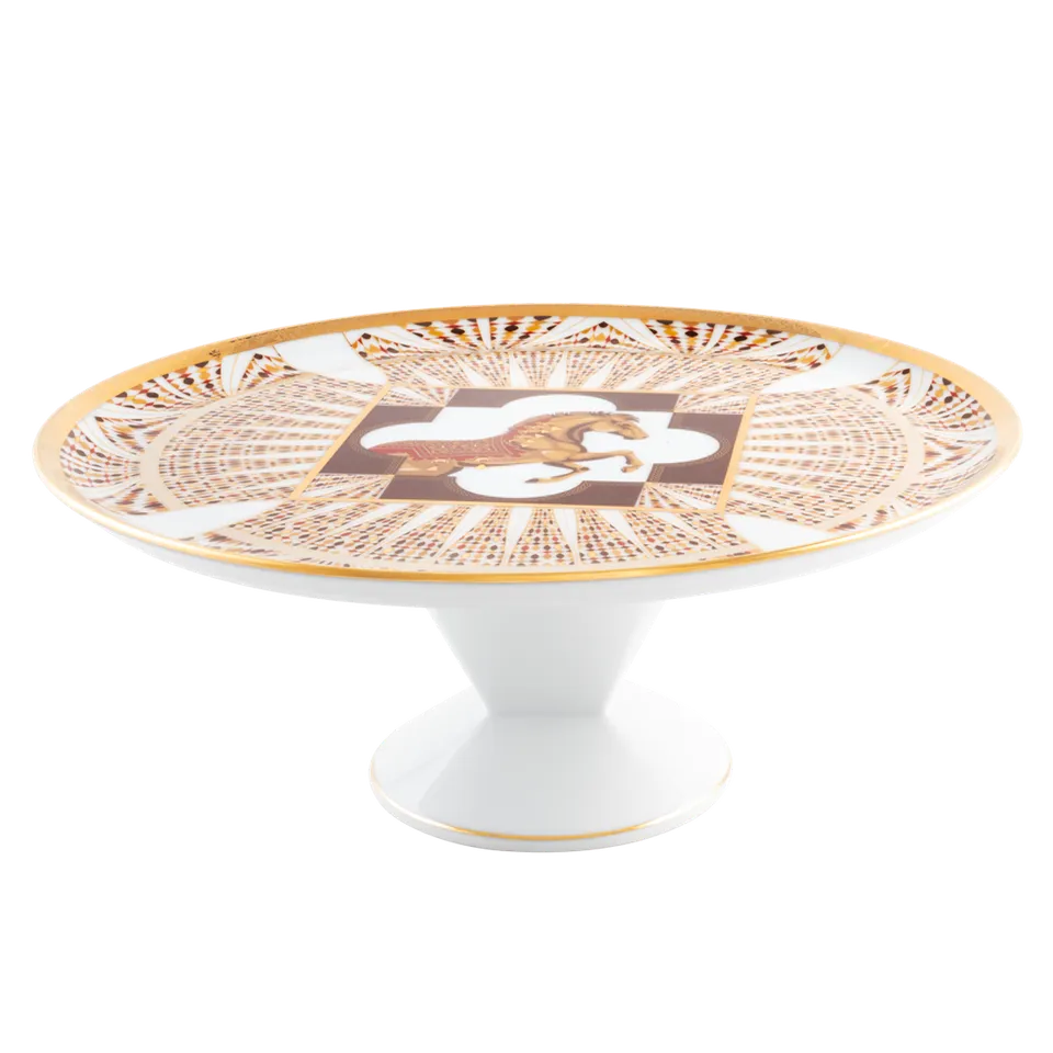 haviland-cavalier-royal-plat-tarte-sur-pied-porcelaine image 1