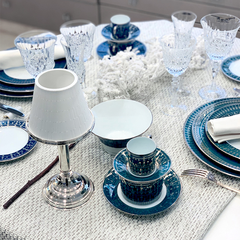 haviland-tiara-assiette-d-ner-bleu-paon-platine-porcelaine image 2