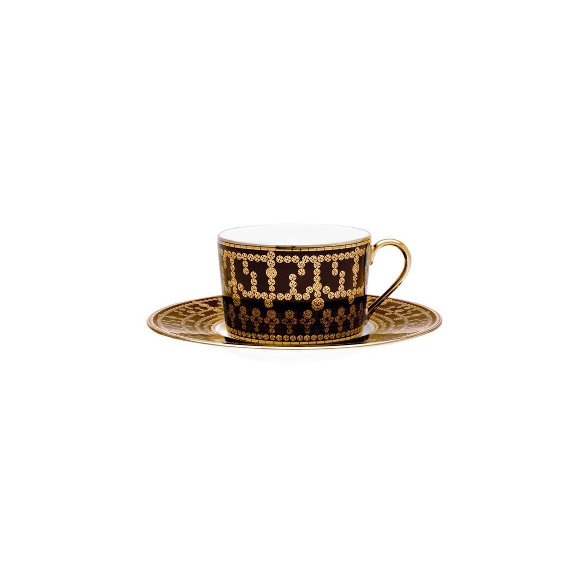 haviland-tiara-tasse-et-soucoupe-th-porcelaine-noir-or image 1