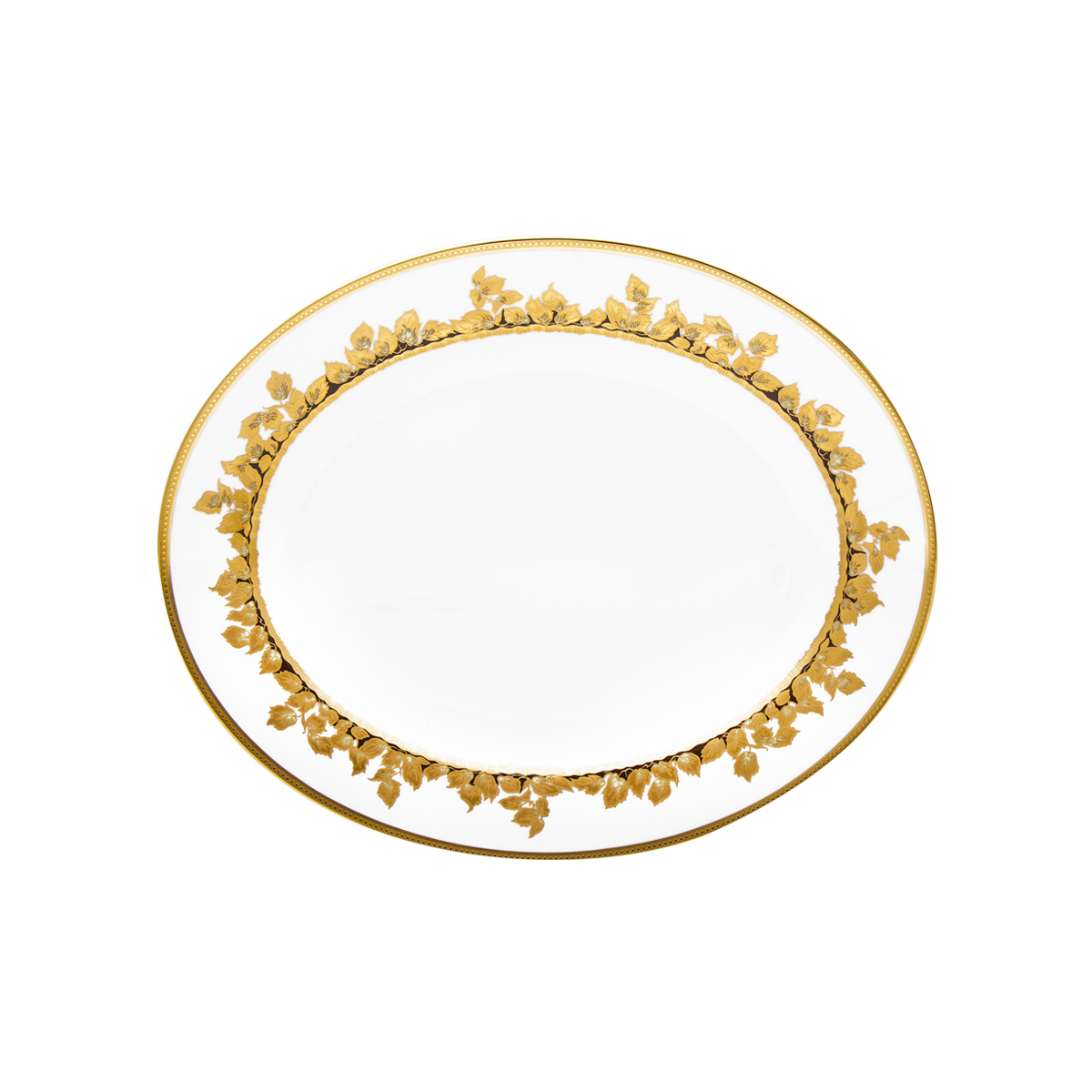 haviland-feuille-d-or-plat-ovale-porcelaine-limoges image 1