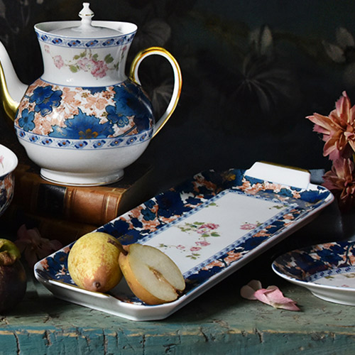 haviland-dammouse-plat-cake-porcelaine-ovale image 2