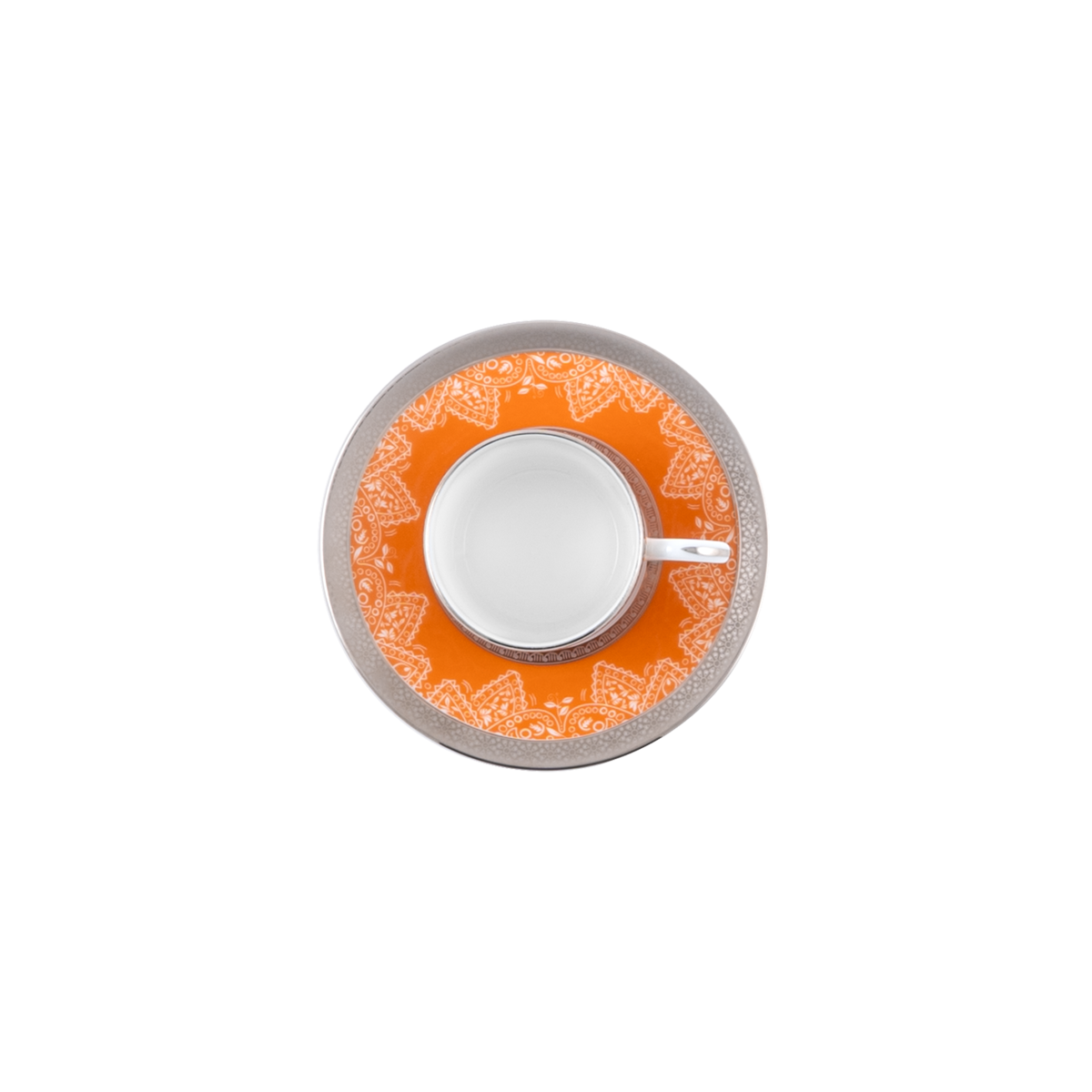 haviland-romane-tasse-caf-soucoupe-orange-porcelaine image 2