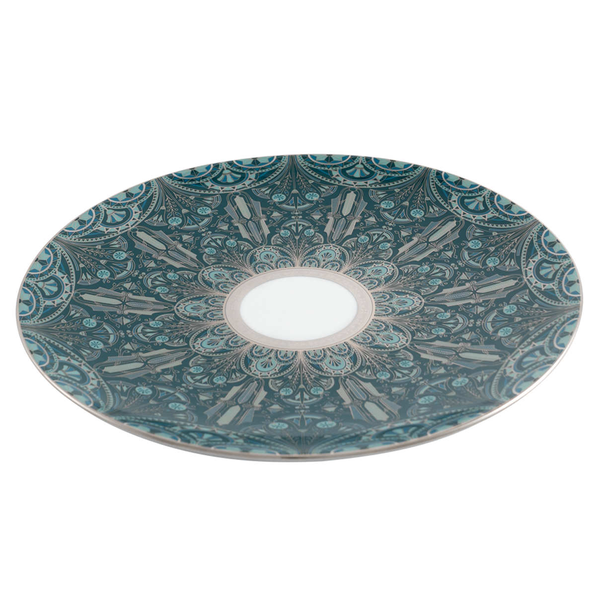 haviland-r-ves-du-nil-assiette-de-pr-sentation-vert-platine-porcelaine image 2