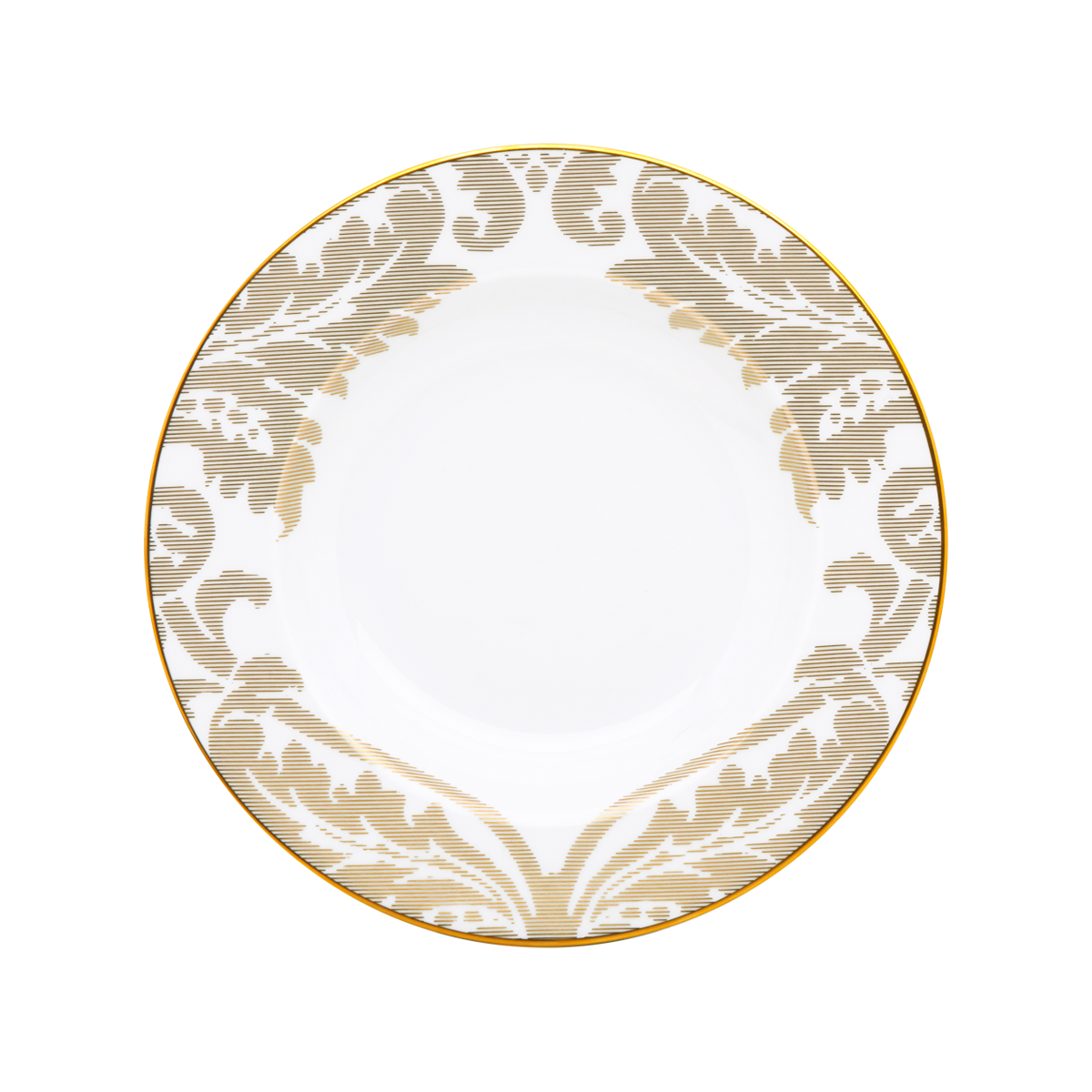 haviland-damass-ritz-paris-assiette-creuse-porcelaine-blanche image 1
