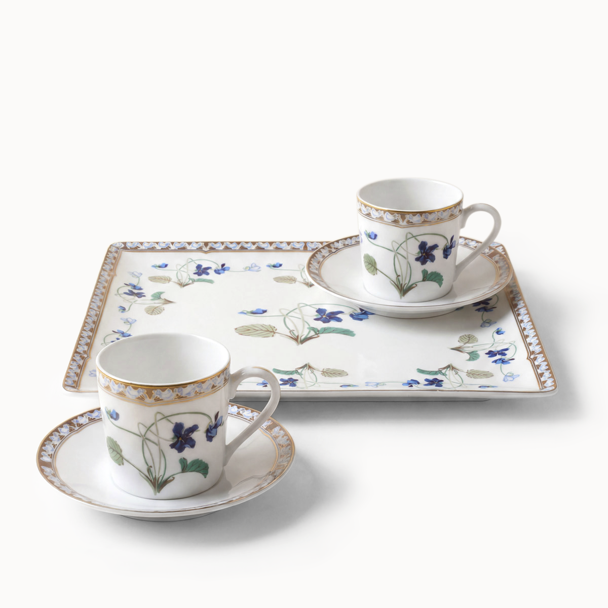 haviland-imp-ratrice-eug-nie-set-caf-2-tasses-plateau-porcelaine image 1