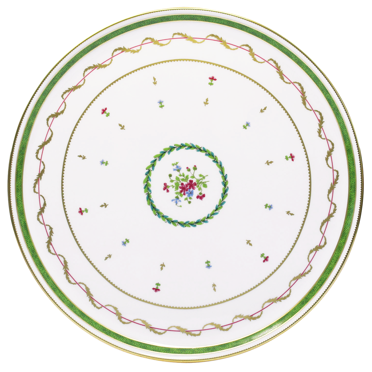 haviland-vieux-paris-vert-plat-tarte-porcelaine image 1