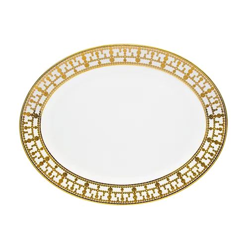 haviland-tiara-plat-ovale-porcelaine-blanc-platine image 1