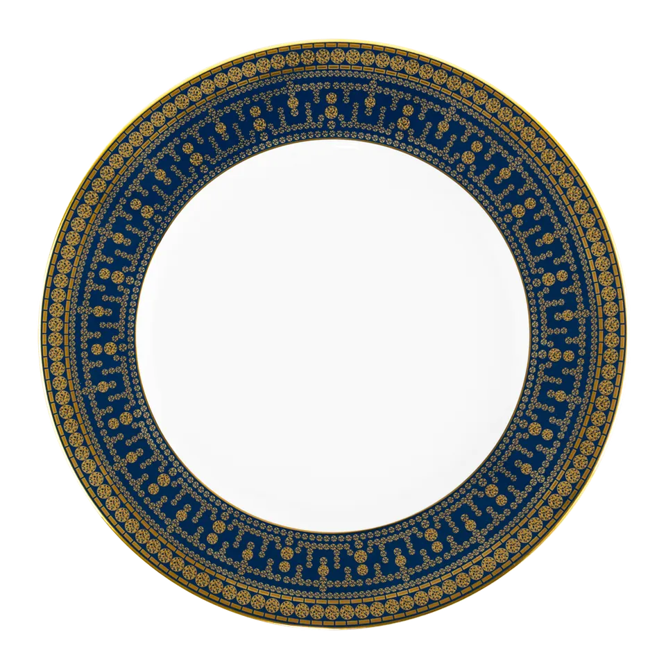 haviland-tiara-assiette-d-ner-porcelaine-bleu-prusse-or image 1