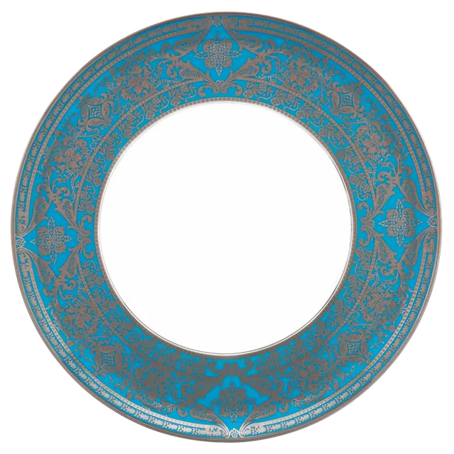 haviland-matignon-plat-tarte-porcelaine-bleu-piscine image 1