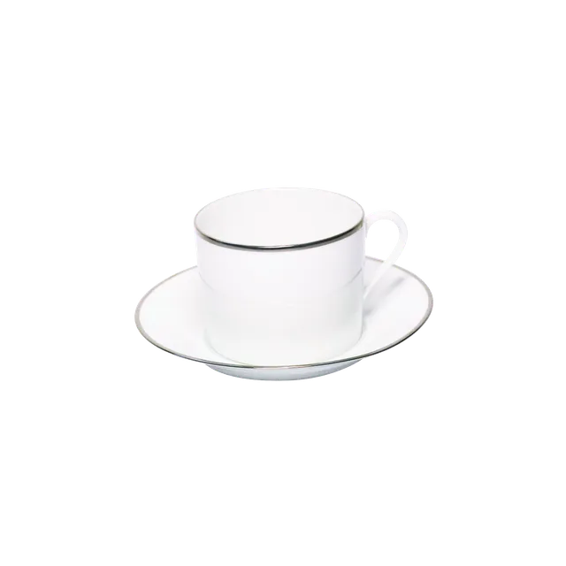 haviland-orsay-tasse-et-soucoupe-d-jeuner-porcelaine-platine image 1