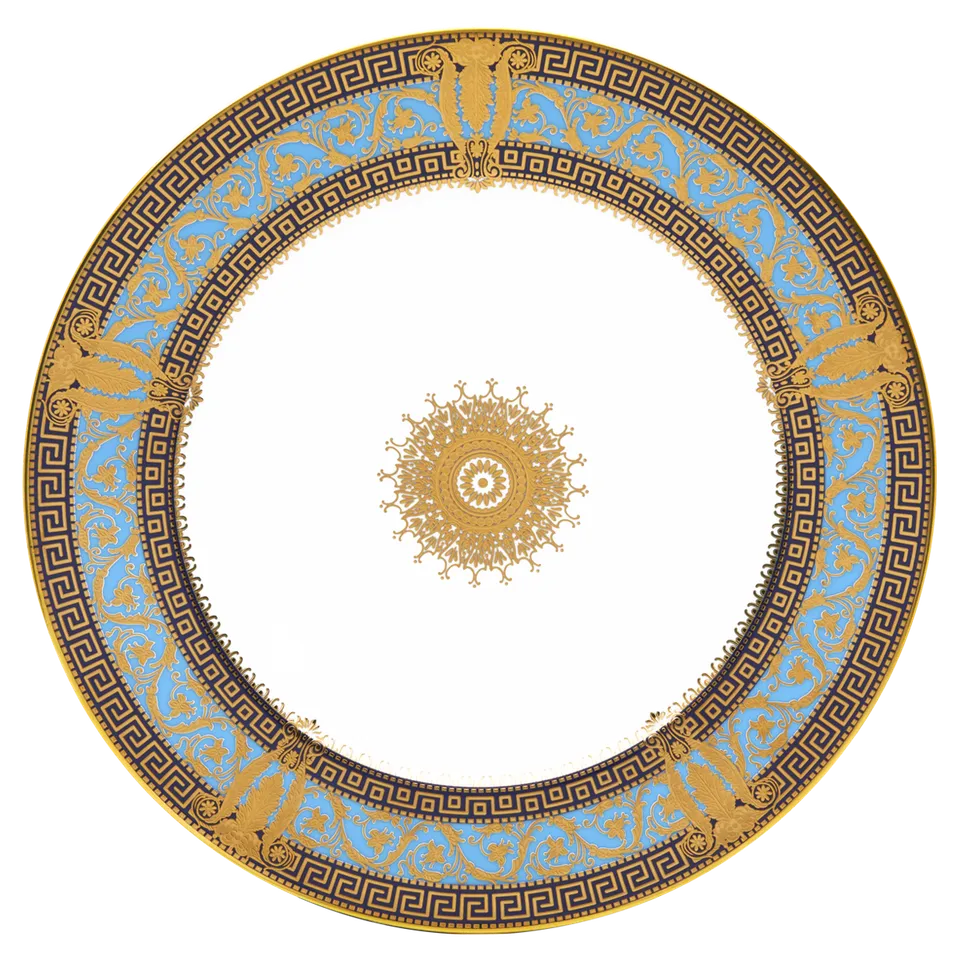 haviland-salon-murat-assiette-pr-sentation-porcelaine-bleu-ciel-or image 1