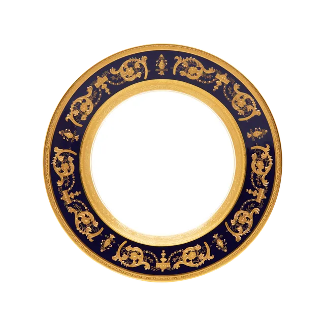 haviland-imp-rator-assiette-creuse-bleu-de-four-et-or image 1