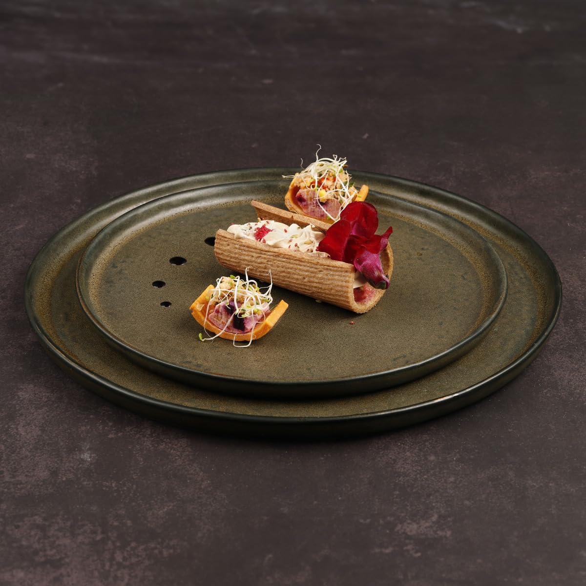 m-dard-de-noblat-maori-assiette-plate-27-5-cm-lot-de-6-marron-gr-s image 3